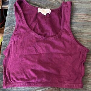 Forever 21 Deep Plum Cropped Tank